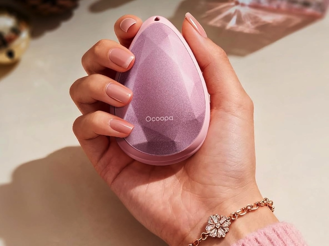 OCOOPA Women Rechargeable Hand Warmers Pink Colorway